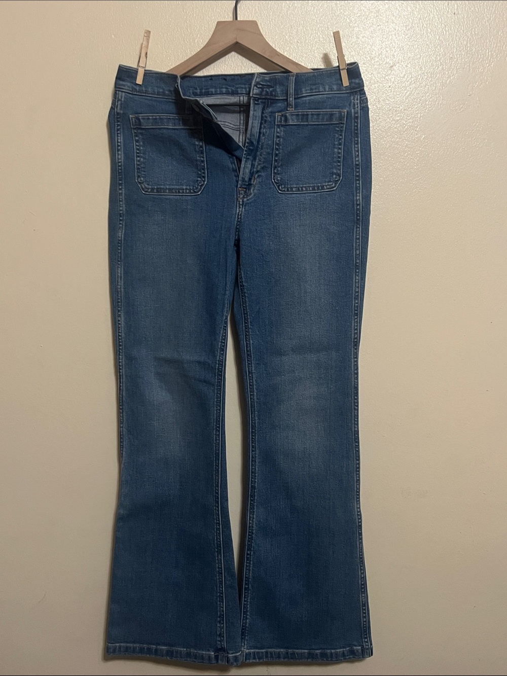Gap 70s Flare High Rise Women's Blue Denim Jeans